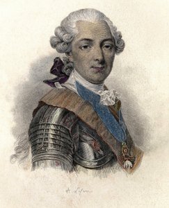 Retrato de Louis Jean Marie de Bourbon, duque de Penthievre (1725-1793), grande almirante e mecenas francês. in "Portraits des Hommes Useful" de French School