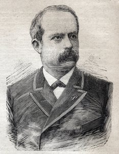 Retrato de Louis Lepine (1846-1933), prefeito de Paris, em "Le Petit Parisien" em 23/07/1893 (gravura) de French School