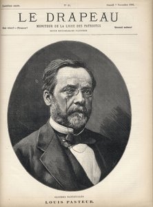 Retrato de Louis Pasteur (1822-1895) - capa de "A Bandeira - Monitor da Liga dos Patriotas" - 7 de novembro de French School