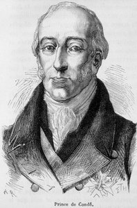 Retrato de Louis V Joseph de Bourbon-Conde (1736-1818), oitavo príncipe de Conde, homem de guerra francês, em "L
