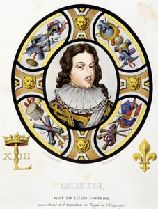 Retrato de Luís XIII Rei de França (1601-1643). Fac simile d