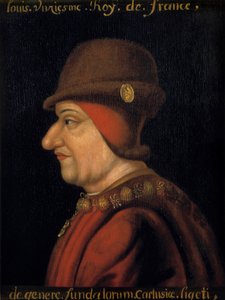 Retrato de Luís XI (1423-1483), Rei de França. Escola francesa do século XVII. Plessis les Tours (Plessis les Tours) (Plessis-les-Tours) de French School
