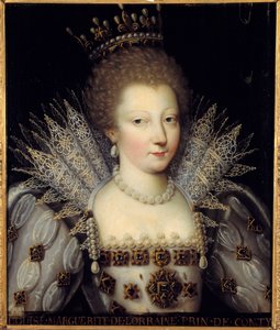 Retrato de Louise Marguerite de Lorraine, Princesa de Conti Pintura da Escola Francesa do século XVII. Dim 0,57 x 0,47 m Chantilly, Musee Conde de French School