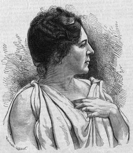 Retrato de Madame Agar (Marie Leonide Charvin, dit) (1836-1891), comediante francesa. Gravura em "La gazette du dimanche" de 21 de novembro de 1895. de French School