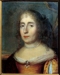 Retrato de Madame de Scudery (ou Madeleine de Scuderi (1607 - 1701), mulher francesa de letras). Pintura anônima da escola francesa de French School