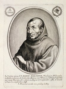 Retrato de Marin Mersenne (1588-1648) gravado por Balthazar Moncornet (c.1600-68) de French School