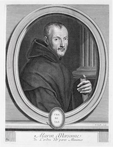 Retrato de Marin Mersenne (1588-1648) gravado por Duflos de French School