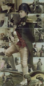 Retrato de Napoleão Bonaparte (1769-1821) e cenas de sua vida, do século 19 ao 20 (foto colorida) de French School