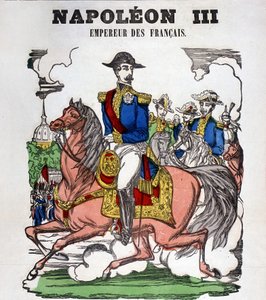 Retrato de Napoleão III. Imagem de Epinal de French School