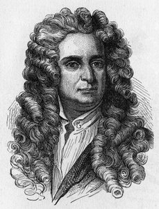 Retrato de Newton - em "Album of Science; Illustrous Scientists; Great Discoveries" 1896. de French School