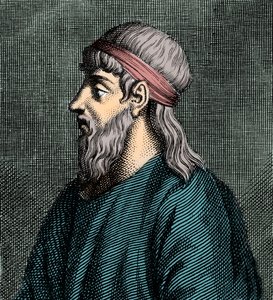 Retrato de Parmenides do filósofo grego de Elea (fl.c 5o BC). de French School