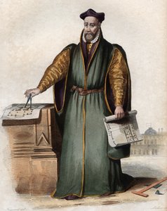 Retrato de Philibert Delorme (De Lorme) (De lOrme) (1510-1570), arquiteto francês. de French School