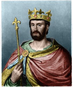 Retrato de Filipe I (1060 - 1108), Rei de França - em "Histoire des Francais" de Lavallee, gravura, sd. de French School