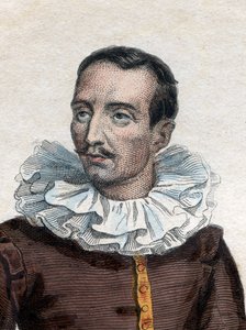 Retrato de Pierre de Bourdeille, senhor (e abade) de Brantome (1535-1614), historiador francês, soldado e biógrafo. de French School
