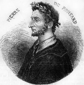 Retrato de Pierre de Ronsard, poeta (1524-1585). Em "Histoire Populaire de la France", sd. circa 1885. Gravação. de French School