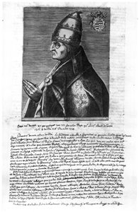 Retrato do Papa João XXII (1244-1334) de French School