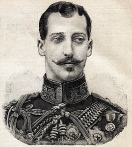 Retrato do Príncipe Albert Victor (1864-1892), Duque de Clarence e Avondale, e neto da Rainha Vitória da Inglaterra, do jornal francês Le Petit Parisien de French School