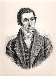 Retrato de René Caillie (1799-1838) (gravura) (foto a p/b) de French School