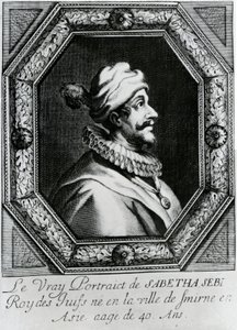Retrato de Sabbatai Zevi [1626 - 1676], c.1666 de French School