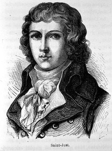 Retrato de Saint-Just (1767 - 1794) - em “” A História da França ”” de Henri Martin de French School