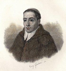 Retrato de São Bernardo de Menthon (923-1009), arquidiácono de Aosta e fundador dos hospícios de São Bernardo. Em "Retratos de homens úteis" de French School