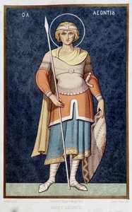 Retrato de São Leonce depois do 11º Mosaico Grego de French School