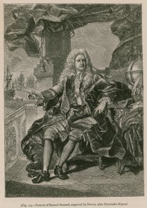 Retrato de Samuel Bernard, gravado pelo trem, depois de Hyacinthe Rigaud de French School