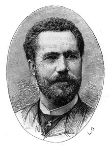 Retrato de Sebastian Julian Gayarre Garjon (1844-1890), tenor espanhol. Gravura em "Le Monde Illustré", 20 de março de French School