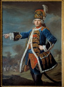 Retrato de Simon Claude de Grassin de Glatigny (? -1776) Pintura da Escola Francesa. 1744 Paris, Musee de l