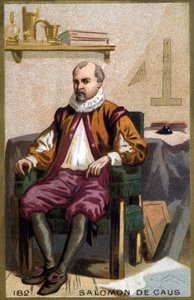 Retrato de Salomão de Causa (1576-1626). Cromolitografia do final do século XIX. de French School