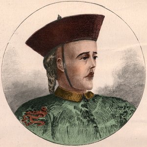 Retrato do Guangxu, Imperador da China (1871-1908). de French School