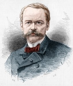 Retrato de Theodore Barriere (1823-1877), dramaturgo francês. Gravura em "Le Monde Illustré" n°1071 de 20 de Outubro de 1877. de French School