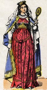 Retrato de Ultrogothe (falecido após 566-567) Rainha de França e esposa de Childebert 1st. de French School