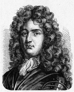 Retrato de Vauban (1633 - 1707). (Sébastien Le Prestre de Vauban) (Maréchal de France e engenheiro militar) - no "Album de la Science; cientistas ilustres; Grandes descobertas" 1896. de French School
