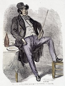 Retrato de Vautrin (personagem inspirado em Vidocq) - em "Esplendores e Misérias das Cortesãs" de Balzac. de French School