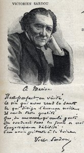 Retrato de Victorian Sardou (1831-1908), dramaturgo, em "Le Petit Parisien". de French School