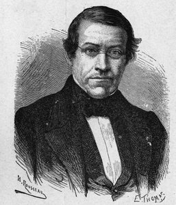 Retrato de Wheatstone (1802 - 1875), inventor no campo da telegrafia - in "Album of Science; cientistas ilustres; Grandes descobertas" 1896. de French School