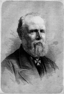 Retrato de Guilherme III (1817-1890), Rei da Holanda. Gravura em "Le Monde Illustré" n°1139 de 25 de janeiro de French School