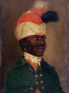 Retrato de Zamor (óleo sobre tela) de French School