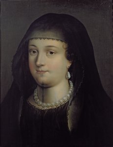 Retrato de uma menina, presumivelmente Mary Queen of Scots (1542-87) de French School