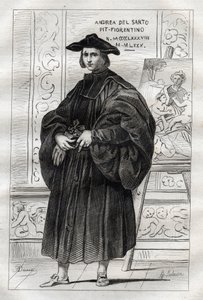 Retrato da pintora italiana Andrea del Sarto (Andrea d