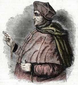 Retrato da Eveque Pierre Cauchon (1371-1442) Oficial Autorizador do Processo de Joana d
