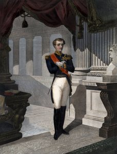 Retrato do Rei de Roma Napoleão II, Duque de Reichstadt (1811-1832) filho do Imperador Napoleão I (1769-1821)" Gravura de Pernel de French School