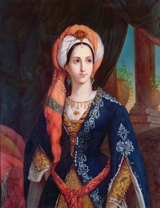 Retrato da atriz Mlle Rachel no papel de Roxanne para a peça, Bajazet de Jean Racine (1639-99)