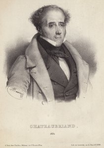 Retrato, de, visconde, de, Chateaubriand de French School