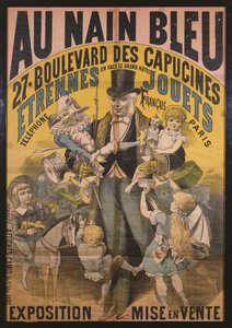 Cartaz publicitário Au Nain Bleu, c.1890