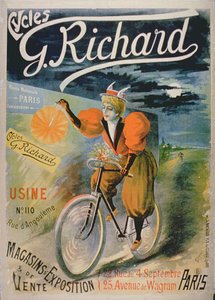 Cartaz publicitário G. Richard Cycles, Paris
