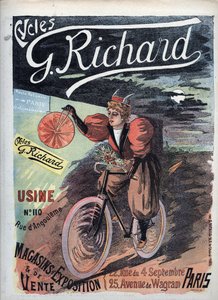 Cartaz publicitário "George Richard Cycles" Paris 1895 Escola Francesa de French School