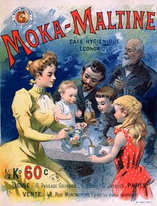 Poster publicidade Moka-Maltine café, c.1900