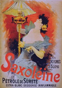 Cartaz publicitário Saxoleine Safety Lamp Oil, 1890s